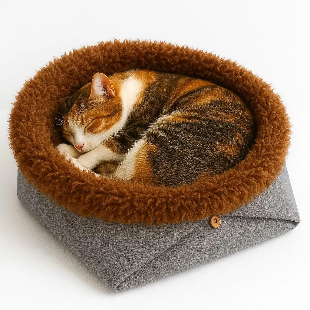 Cama 3 en 1 para Gatos – Alfombra, Tapete y Cueva Multifuncional