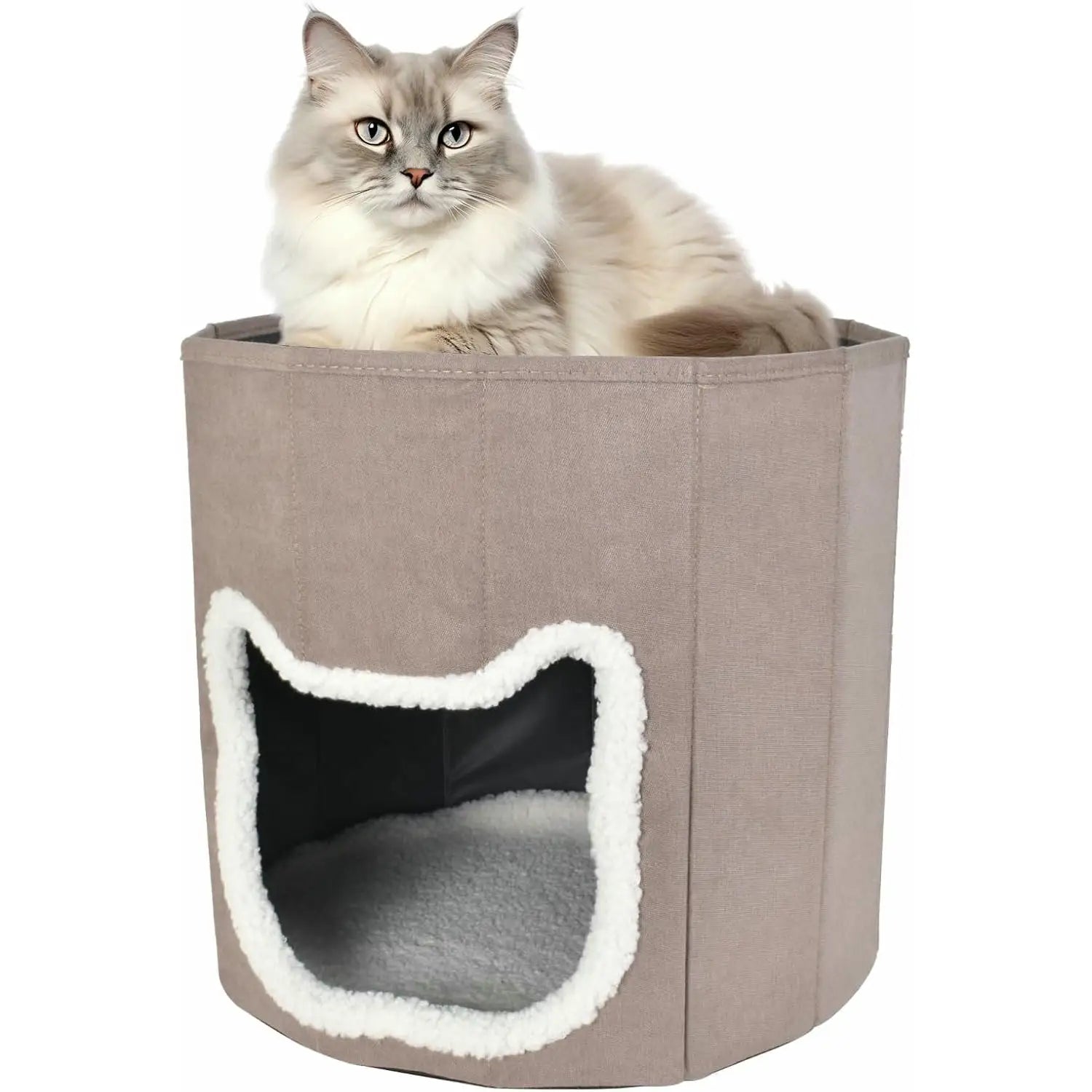 Cama Cueva para Gatos – Suave, Lavable y Plegable